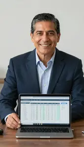 Man Investment Professional Advising On Asset Allocation Strategy
