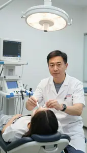 Occupational Therapist Adjusting Dental Equipment In A Neonatal Intensive Care