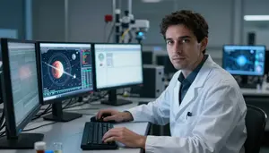 Planetary Scientist Modeling Cosmic Phenomena In A Planetary Science Research