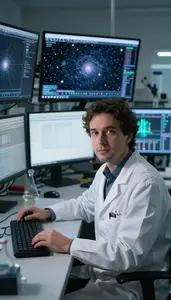 Planetary Scientist Studying Star Formation In A Cosmology Theoretical Research