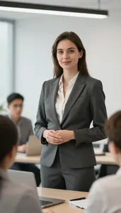 Procurement Manager At Work In Modern Office Setting