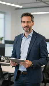 Professional Devops Engineer Collaborating With Team
