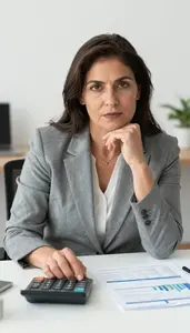 Professional Finance Manager Analyzing Profit And Loss Statements