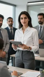Professional Financial Advisor Collaborating With Team