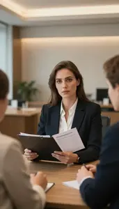 Professional Private Banker Discussing Risk Tolerance And Investment Options