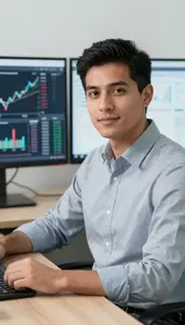 Professional Senior Portfolio Manager Reviewing Portfolio Performance Data