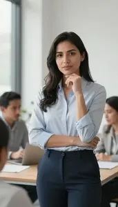 Project Manager At Work In Modern Office Setting