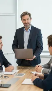 Quality Assurance Manager Delivering Business Presentation