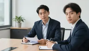 Recruiter Negotiating Deal Business In A Procurement Office In Professional