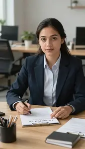 Recruiter Writing Business Proposal A Co Working Shared Office Space
