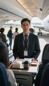 Route Planner Serving Passengers Airplane On An Airport Tarmac In Professional