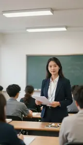 School Counselor Conducting History Lectures In A University Lecture Hall