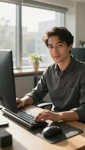 Seo Specialist Deploying Applications Using In A Modern Tech Office In