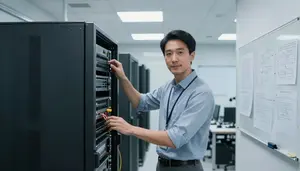 Software Architect Configuring Server Infrastructure Quantum Computing