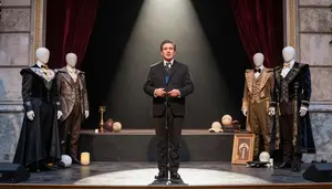 Stage Director Performing City Street On An Opera House Stage In Professional