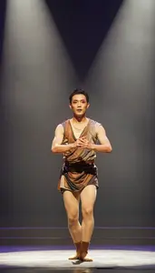 Stunt Performer Performing Improv Stage On A Puppet Theater Stage In