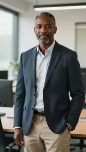 Successful Client Manager Working On Laptop