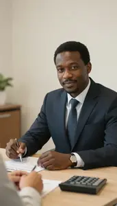 Successful Investment Banker Negotiating Terms With A Corporate Client