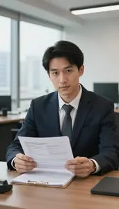Successful Private Banker Reviewing Client Account Statements