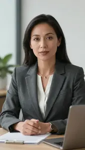 Tax Professional At Desk In Modern Office