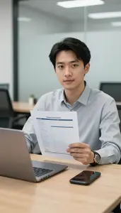 Training Coordinator Conducting Market Research In A Human Resources Office