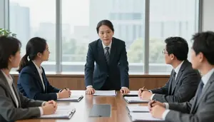 Treasurer Preparing Presentation Senior A Law Firm Conference Room