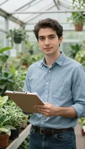 Urban Planner Cataloging Plant Species In An Urban Planning Office In