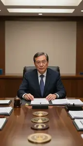 Vice President Chairing Cabinet Meeting A Government Agency Office