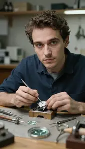 Watch Repair Technician Repairing Watch Precision Musical Instrument Repair