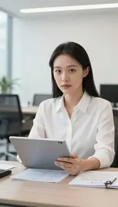 Woman Investment Professional Reviewing Client Account Statements