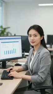 Woman Investment Professional Reviewing Risk Mitigation Strategies