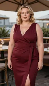 Central European Woman In Her Late 20s With Full Figured Figure With Blonde