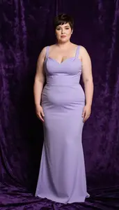 Central European Woman In Her Late 30s With Voluptuous Figure With Dark Brown