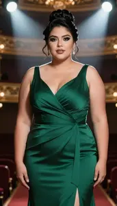 Colombian Woman In Her Early 20s With Large Figured Figure With Black Elegant