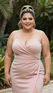Colombian Woman In Her Late 30s With Very Obese With Dark Blonde High Ponytail