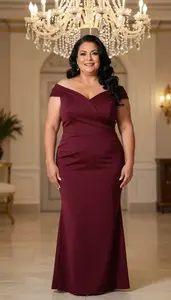 Colombian Woman In Her 50s With Thick Figure With Black Loose Waves Wearing