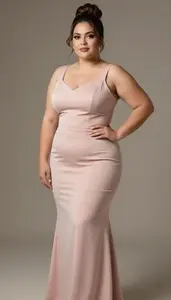 Colombian Young Woman In Her 20s With Large And Curvy Figure With Brunette Bun