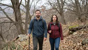Couple Hiking On Presidents Day Weekend