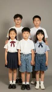 Four Best Friends From Childhood Holding A Vintage Class Photo