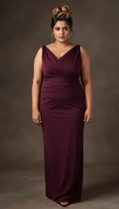 Indian Woman In Her Mid 20s With Very Obese With Dark Blonde Elegant Updo