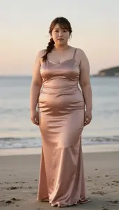Japanese Woman In Her Late 20s With Big And Curvy Figure With Light Brown Side