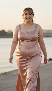 Japanese Woman In Her Mid 20s With Full Figured And Curvy Figure With Blonde