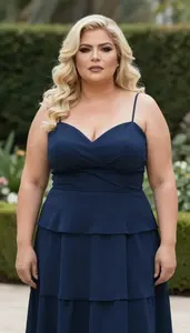 Latina Mature Woman With Extra Fat With Platinum Blonde Beach Waves Wearing