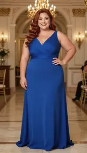 Latina Woman In Her Early 30s With Fat With Auburn Beach Waves Wearing Peacock