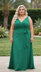 Latina Woman In Her Late 30s With Robust Figure With Platinum Blonde Wavy Hair
