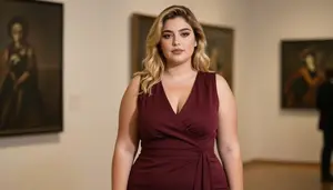 Lebanese Woman In Her Early 20s With Robust Figure With Blonde Shoulder Length