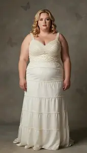 Mediterranean Woman In Her Late 30s With Extra Fat With Strawberry Blonde