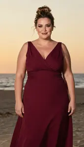 Mediterranean Woman In Her Mid 30s With Very Fat With Dark Blonde Messy Bun