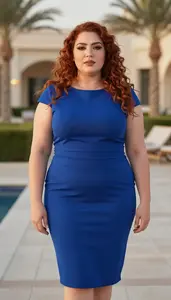 Middle Eastern Woman In Her Early 30s With Plump Figure With Red Natural Curly