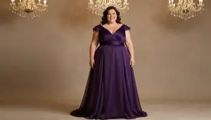 Nordic Mature Woman With Extra Fat With Dark Brown Natural Curly Hair Wearing